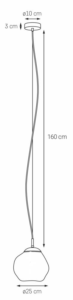 Lampa wisząca CLOE S chrom, 25 cm