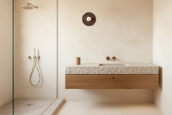 Round wall lamp LEGRA IP44, dark brown