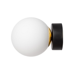 Wall lamp ASTRA black with gold mounting
