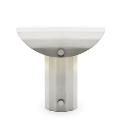 APOLIN 30 cm table lamp, brushed steel