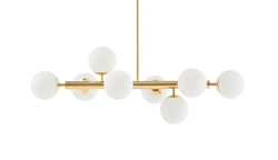 CUMULUS 2 eight-point chandelier, gold