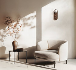 Овальний настінний світильник LEGRA IP44, коричневий