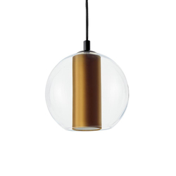 Lampa wisząca MERIDA BLACK M złota, 30 cm