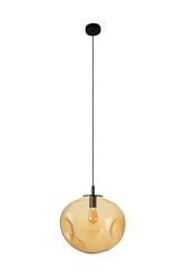 AVIA BLACK L pendant lamp amber 40 cm