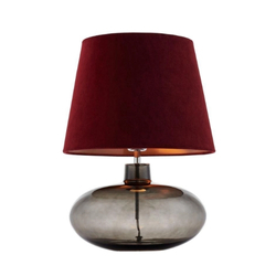 Lampa stołowa SAWA VELVET bordowa, przydymiona podstawa