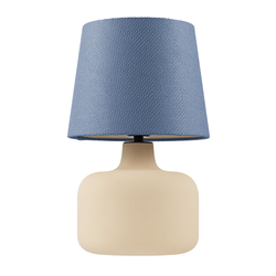 Lampa stołowa GAJA niebieska, beżowa podstawa