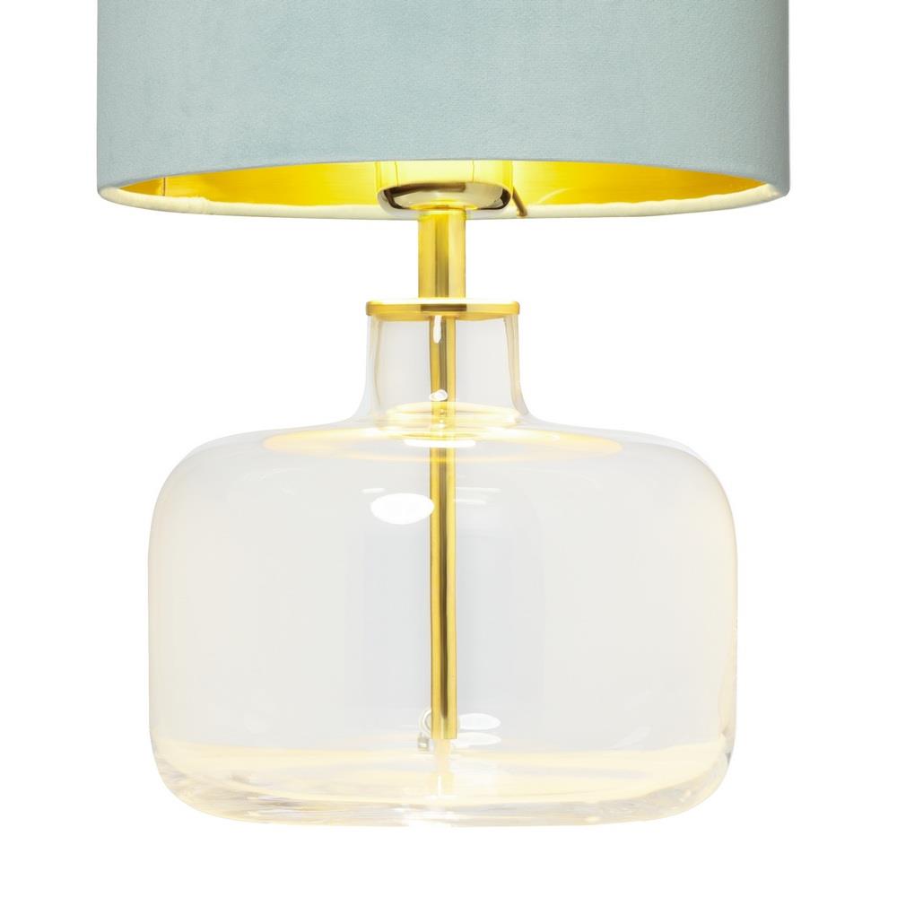 LORA mint table lamp with transparent base