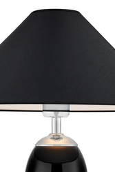 REA SILVER black table lamp with black base