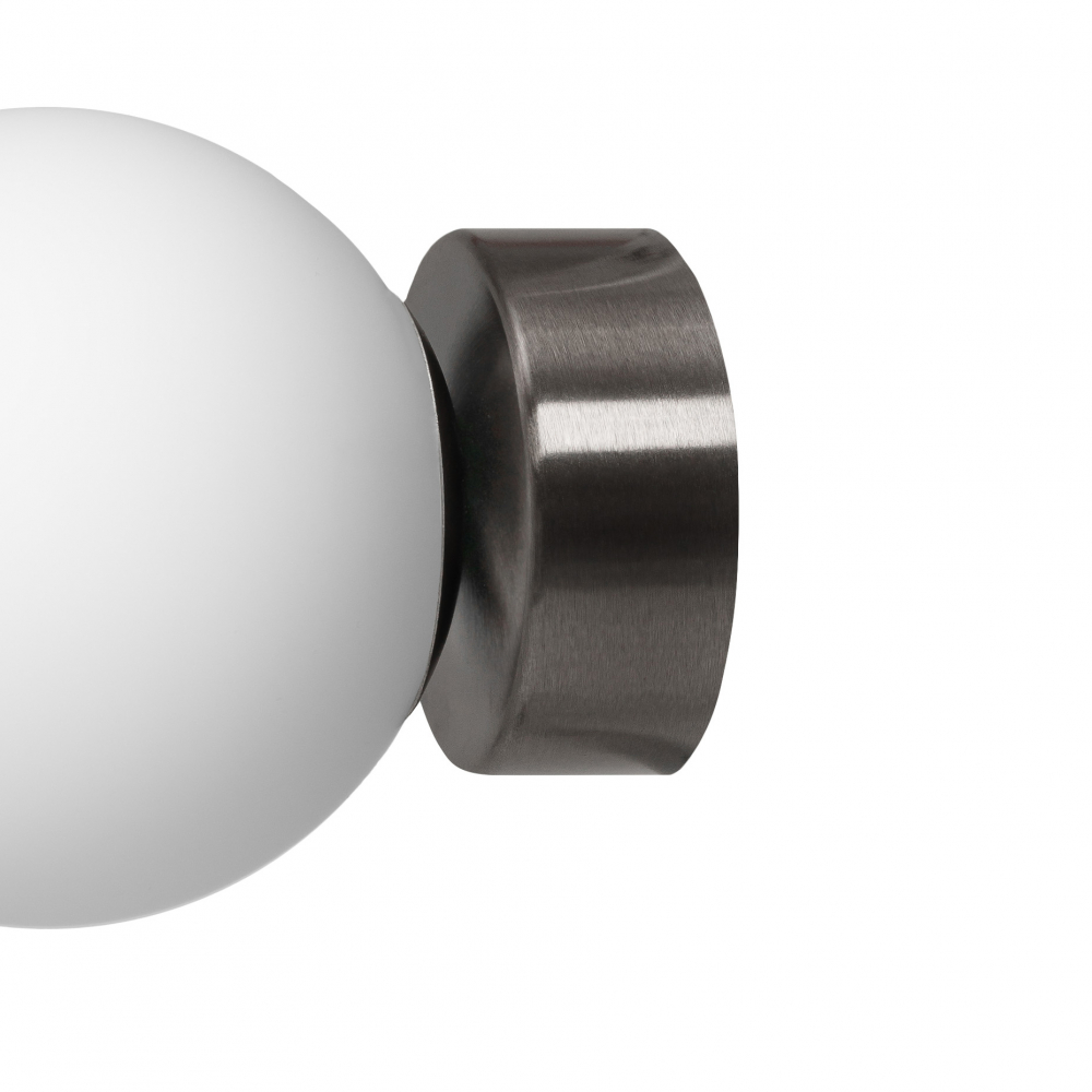 MIJA IP44 bathroom wall lamp, brushed titanium