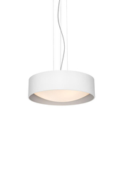 Lampa wisząca VERO biała, 45 cm, srebrne wnętrze