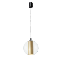 Lampa wisząca MERIDA BLACK M szampan, 30 cm