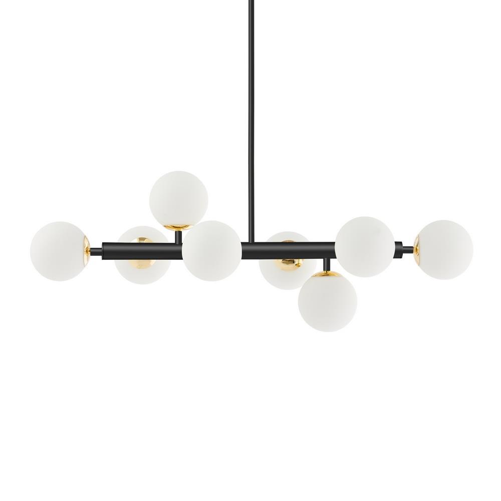 CUMULUS 2 eight-point chandelier, black