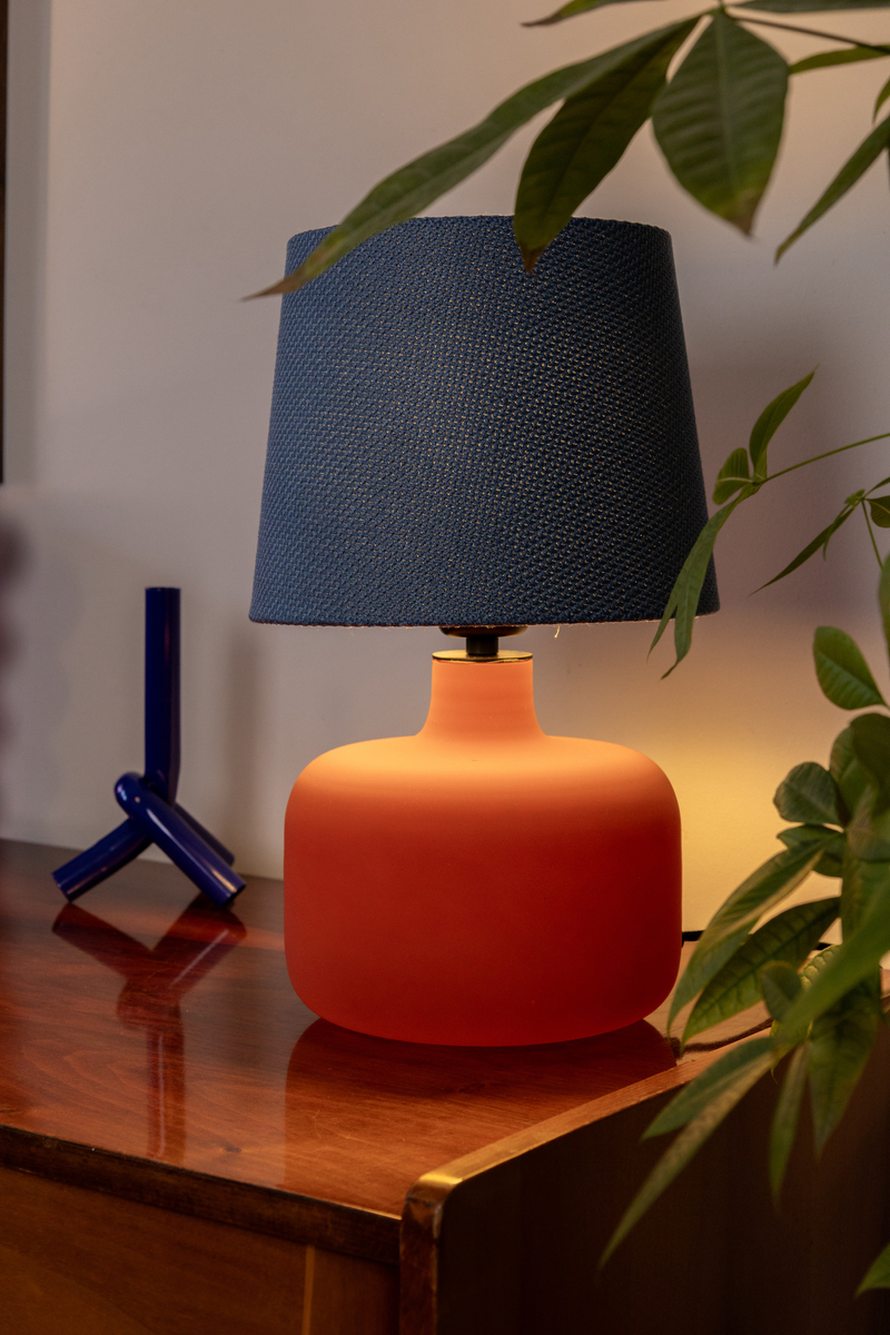 GAJA table lamp blue, terracotta base