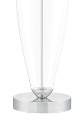REA SILVER table lamp black, with transparent base