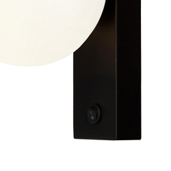 Wall lamp GIGI black, with switch