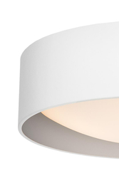 Lampa wisząca VERO biała, 45 cm, srebrne wnętrze