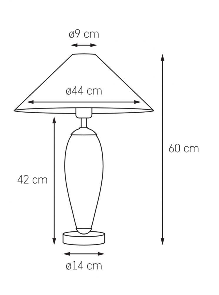 Lampa stołowa REA GOLD biała, z transparentną podstawą