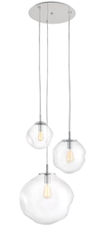 Lampa wisząca trzypunktowa AVIA 3 transparentna, chrom