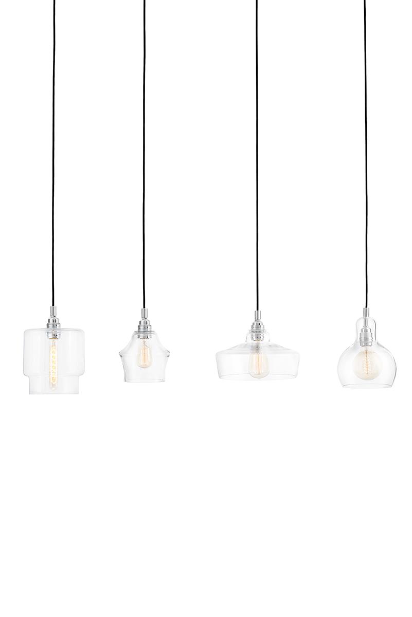 LONGIS CHROM 4 on strip pendant light