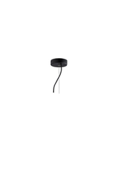 Pendant lamp ALUR S black, transparent shade, 25 cm