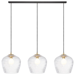 Lampa wisząca trzypunktowa VENUS 3 transparentna, na listwie