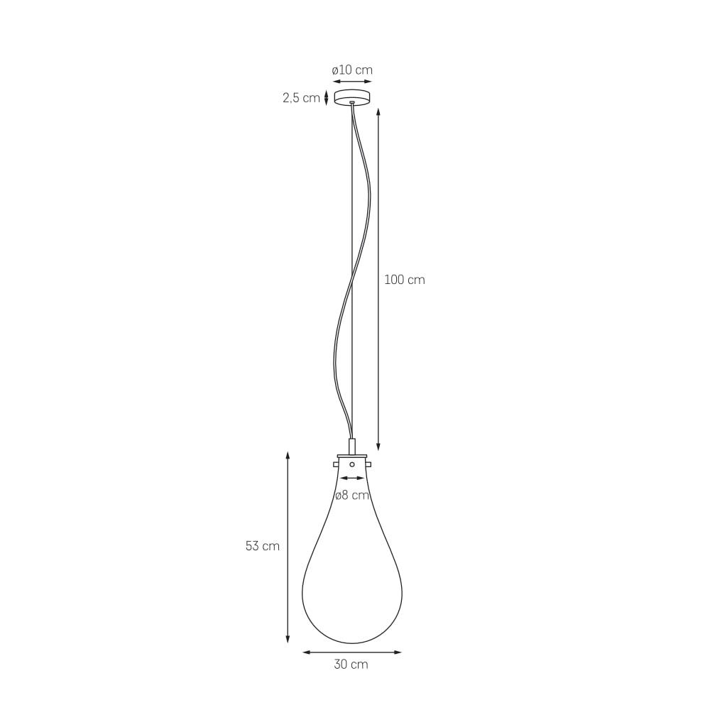 Lampa wisząca STILLA 1, srebrne wykończenie