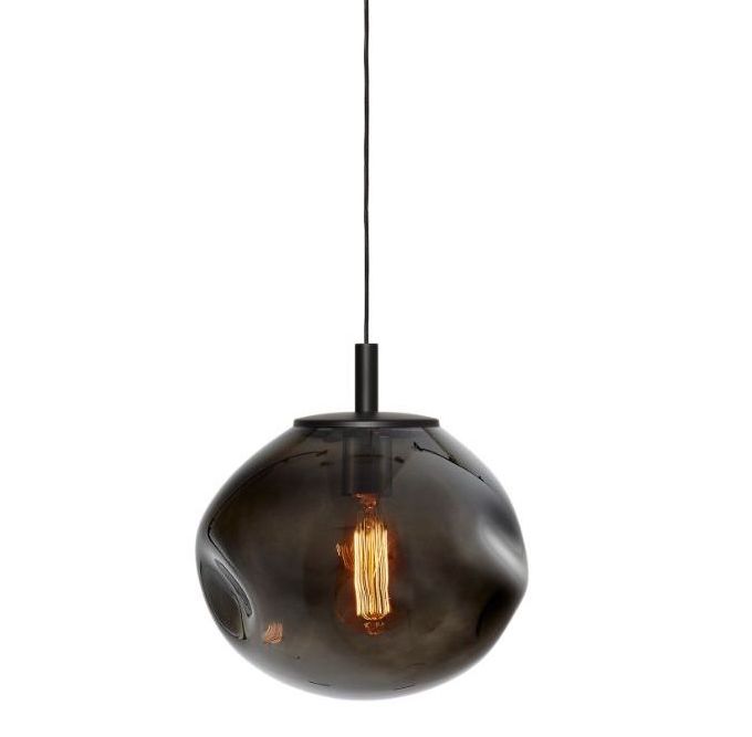 AVIA BLACK S pendant lamp smoky, 25 cm