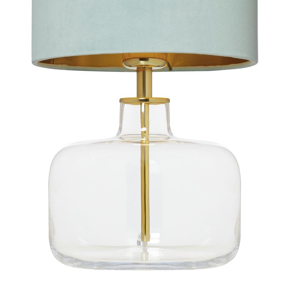 LORA mint table lamp with transparent base