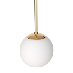 Lampa wisząca trzypunktowa LAMIA 3 złoto, czarny przewód