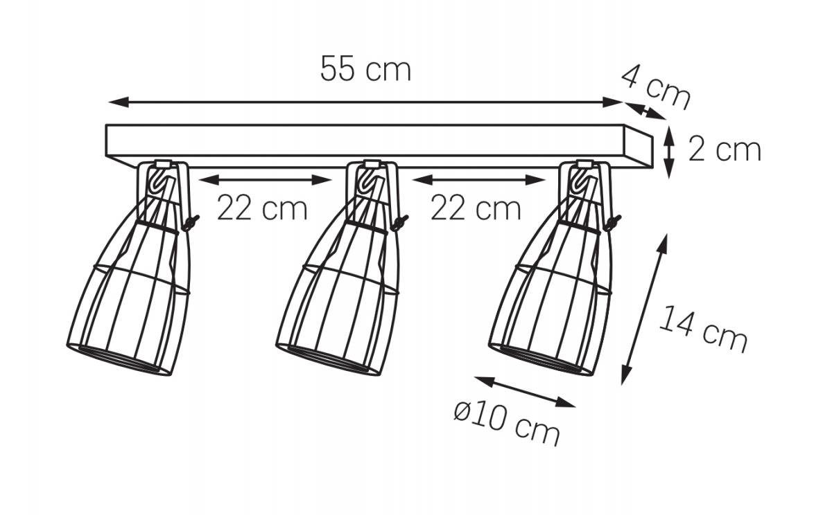 Настінний світильник FRAME 3 чорний