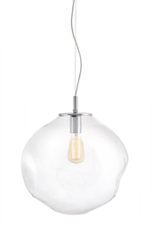Lampa wisząca AVIA L transparentna, 40 cm, chrom