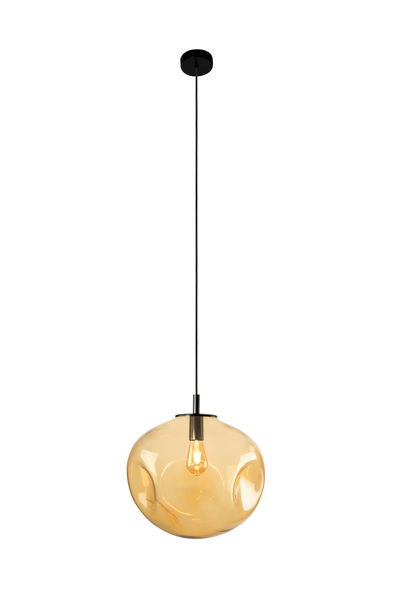 AVIA BLACK L pendant lamp amber 40 cm