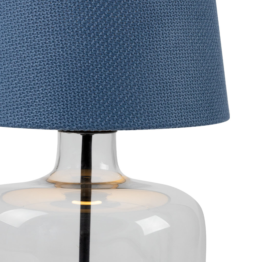 GAJA table lamp blue, transparent base