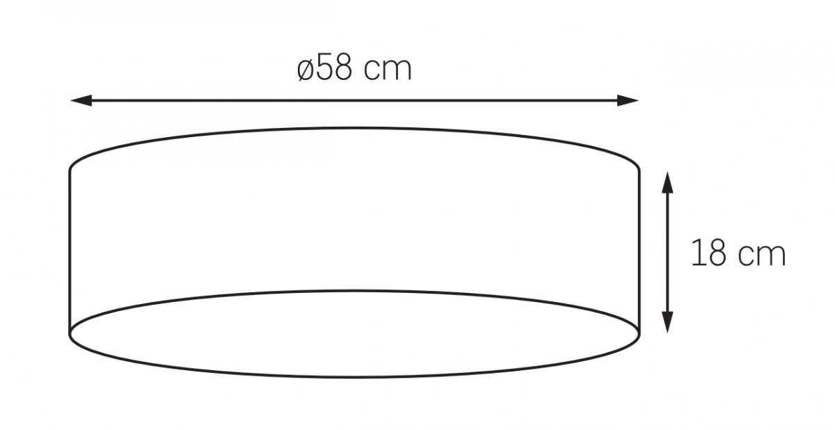 Plafon SPACE M szary, 58 cm