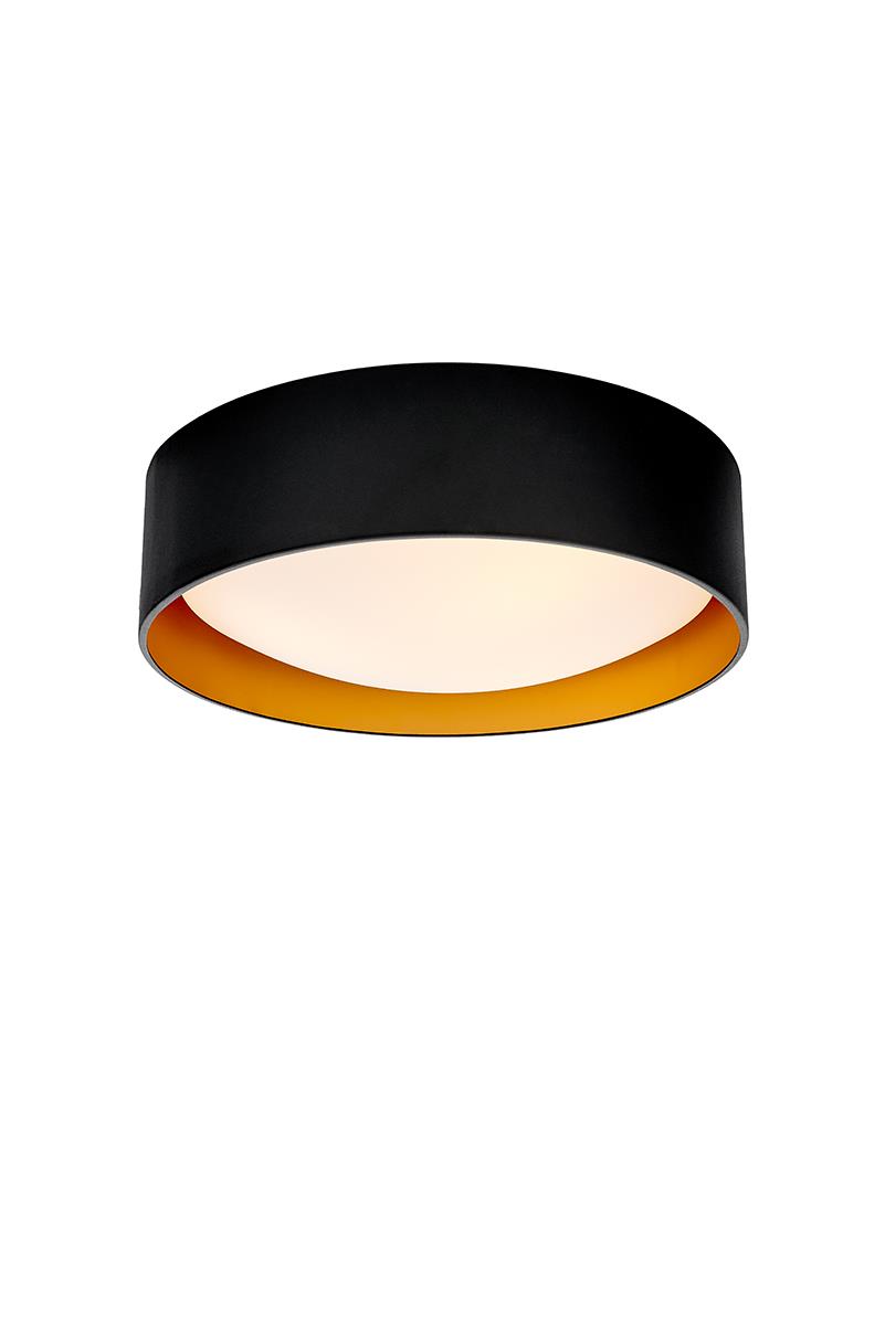 Plafond VERO L black, 45 cm, gold interior