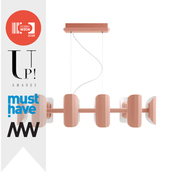 APOLIN multi-arm pendant lamp dusty pink