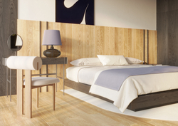 Настільна лампа SAWA VELVET NEW фіолетова, димчаста основа