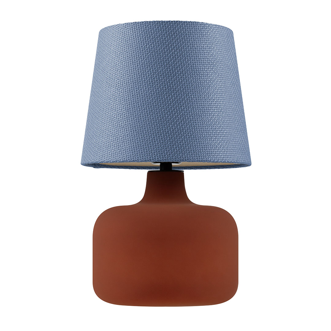 Lampa stołowa GAJA niebieska, terakota podstawa