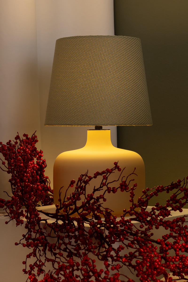 Lampa stołowa GAJA szałwiowa, beżowa podstawa