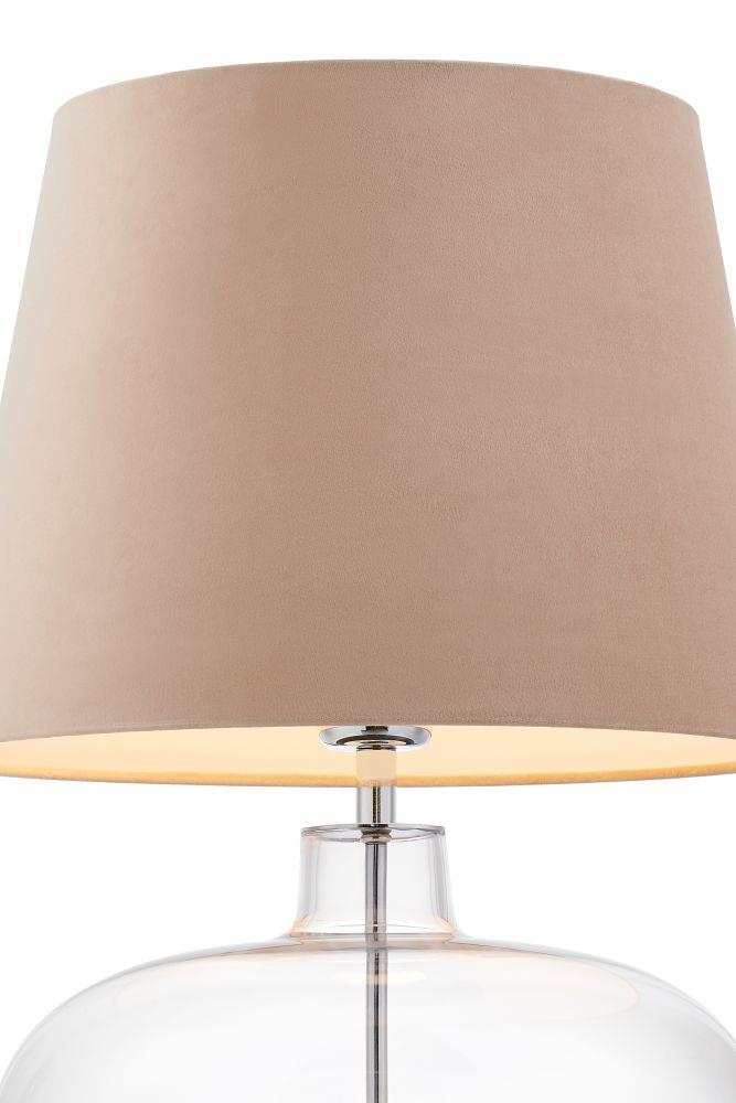 SAWA VELVET table lamp beige, transparent base