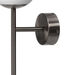 MIJA DECO IP44 bathroom wall lamp, brushed titanium