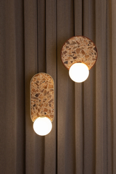 Oval wall lamp LEGRA IP44, cream