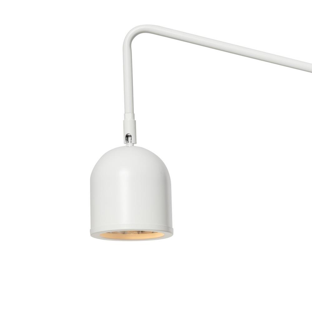 GASPAR wall lamp white, on a cantilever, with an on/off switch