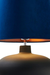 SAWA VELVET KASPA navy blue glass table lamp, Kaspa