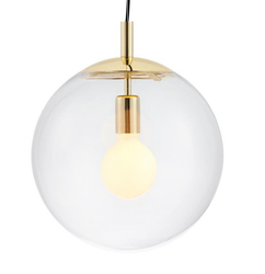 ALUR L gold pendant lamp, transparent shade, 40 cm