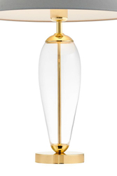 Lampa stołowa z abażurem REA GOLD KASPA szara, Kaspa