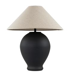 CLARA table lamp flax,  graphite base