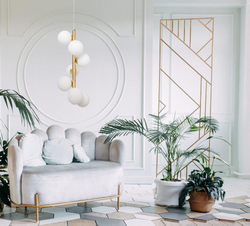 CUMULUS VERTICAL gold pendant lamp