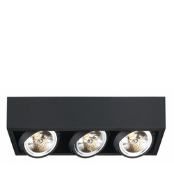 CUBE III three-point ceiling spotlight black