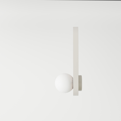 Oval wall lamp LEGRA IP44, cream